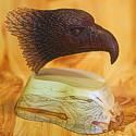 Wood carving of an eagle